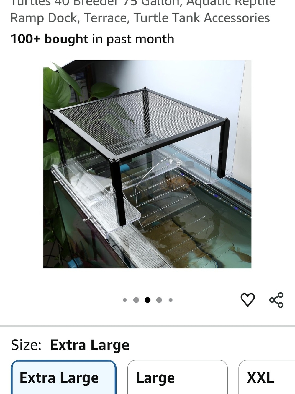 Clear Acrylic Turtle Ramp and Dock with Ramp - Picture 4 of 5